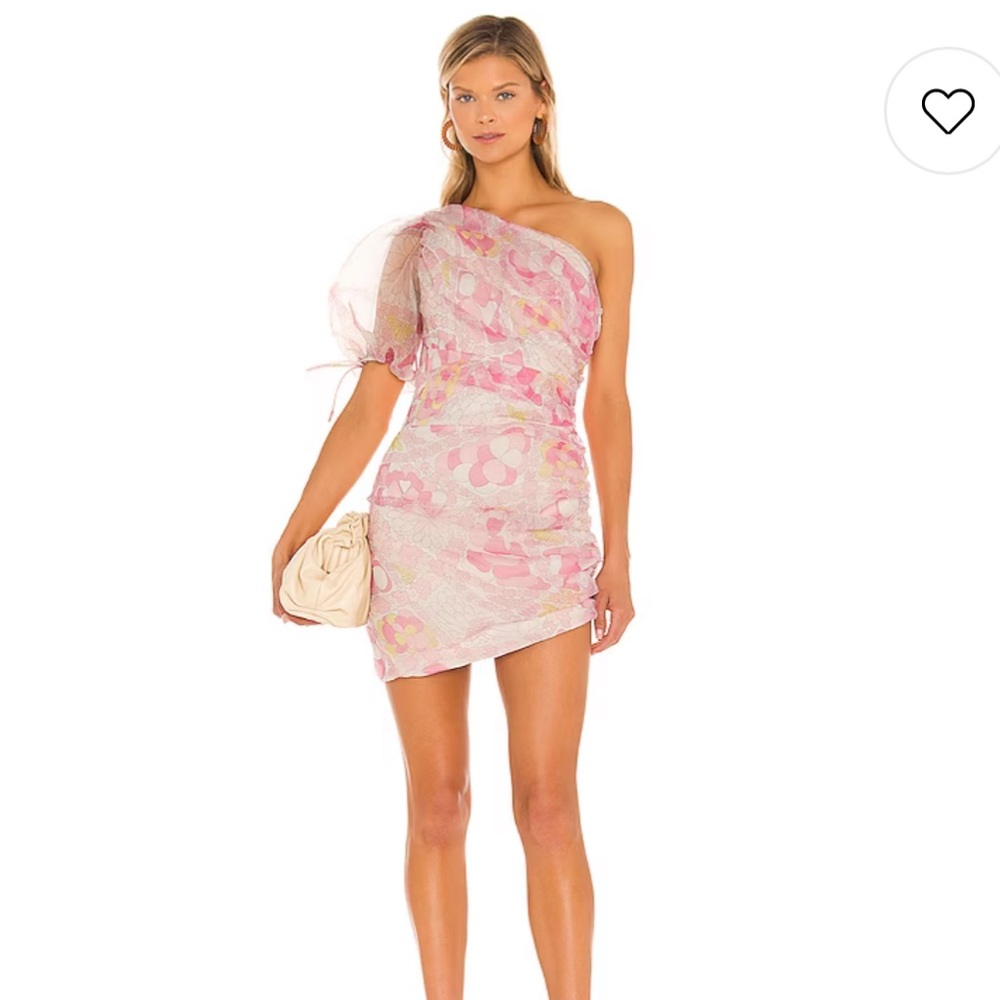 Amanda Uprichard Manuela pink floral dress. Size Small. Worn once!